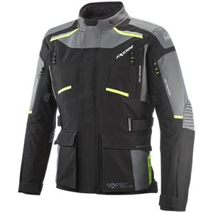 Motorjas IXON Midgard zwart-grijs-fluogeel