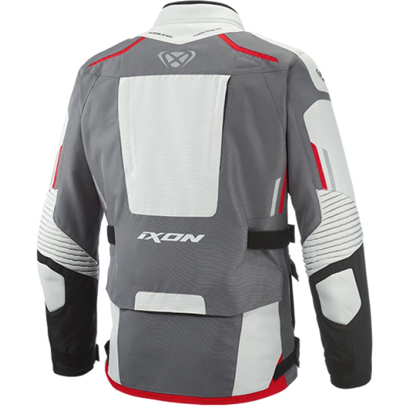 Motorjas IXON Midgard grijs-zwart-rood