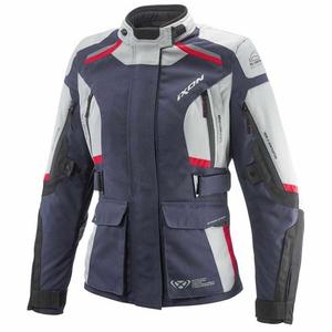 Dames motorjas IXON Midgard grijs-blauw-zwart