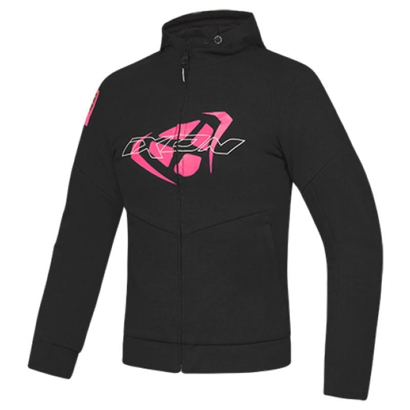 Motorjack voor dames IXON Touchdown zwart en roze