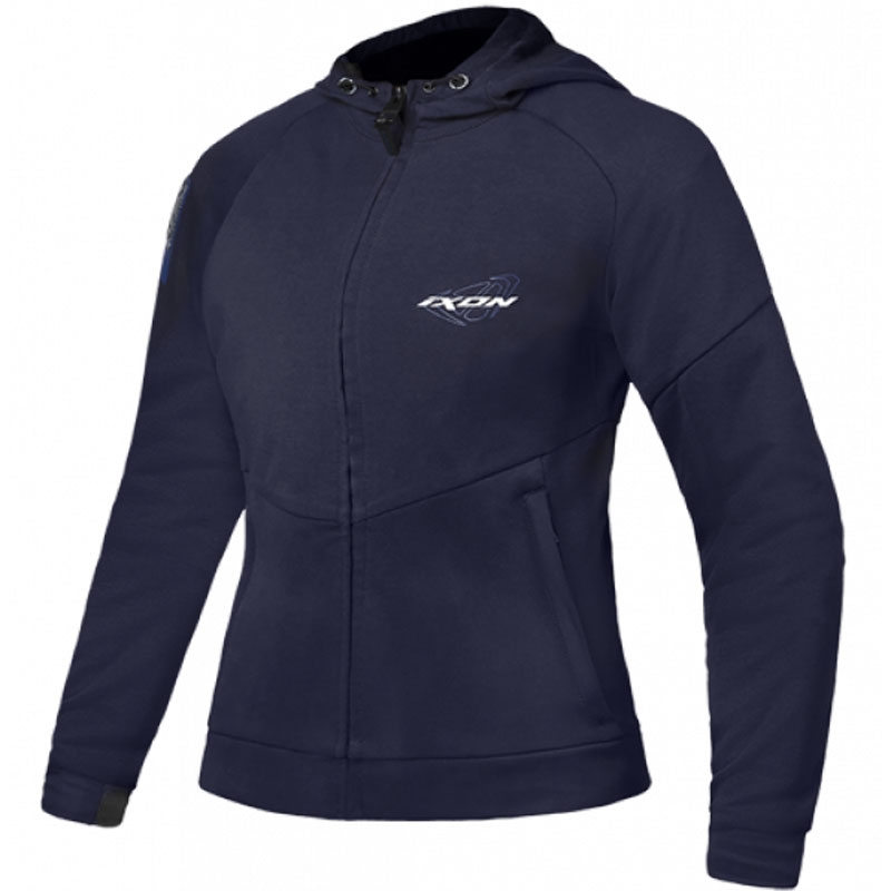 IXON Touchdown Dames Motorcycle Hoodie Blauw-Zilver