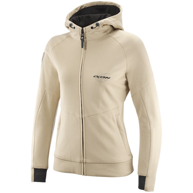 Dames motor hoodie IXON Touchdown beige-grijs