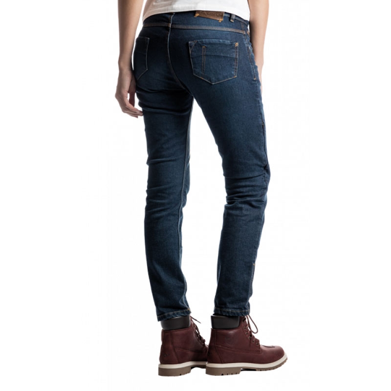Dames motorjeans IXON Billie gewassen blauw