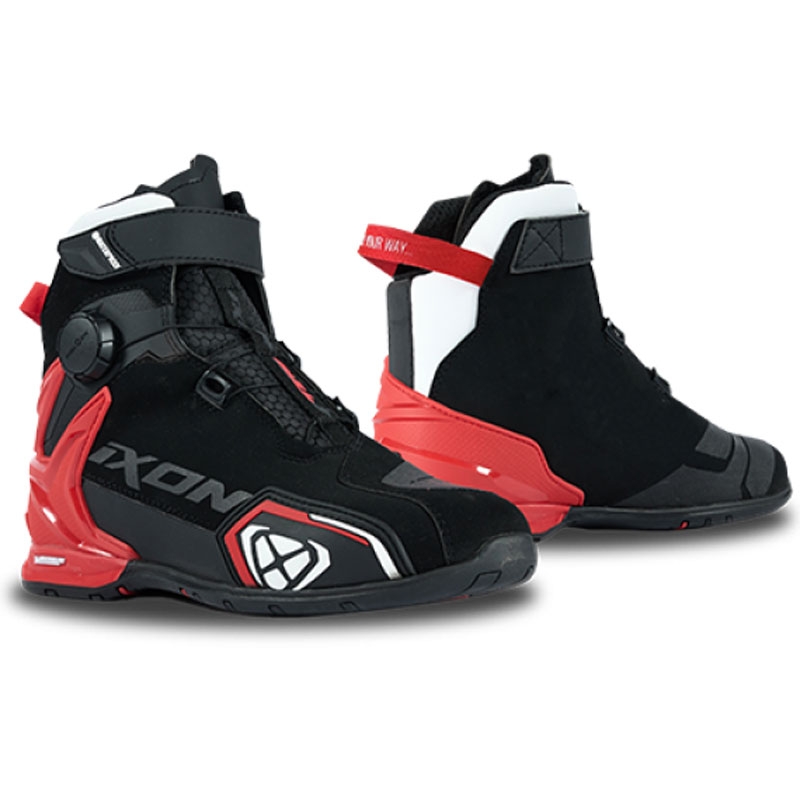 IXON Bull 2 WP zwart-wit-rode motorlaarzen