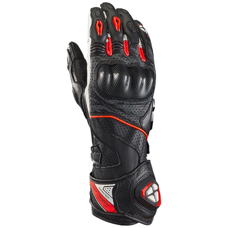 Motorhandschoenen IXON Tornado Air zwart-wit-rood