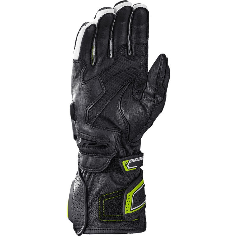 Motorhandschoenen IXON Tornado Air zwart-wit-fluogeel