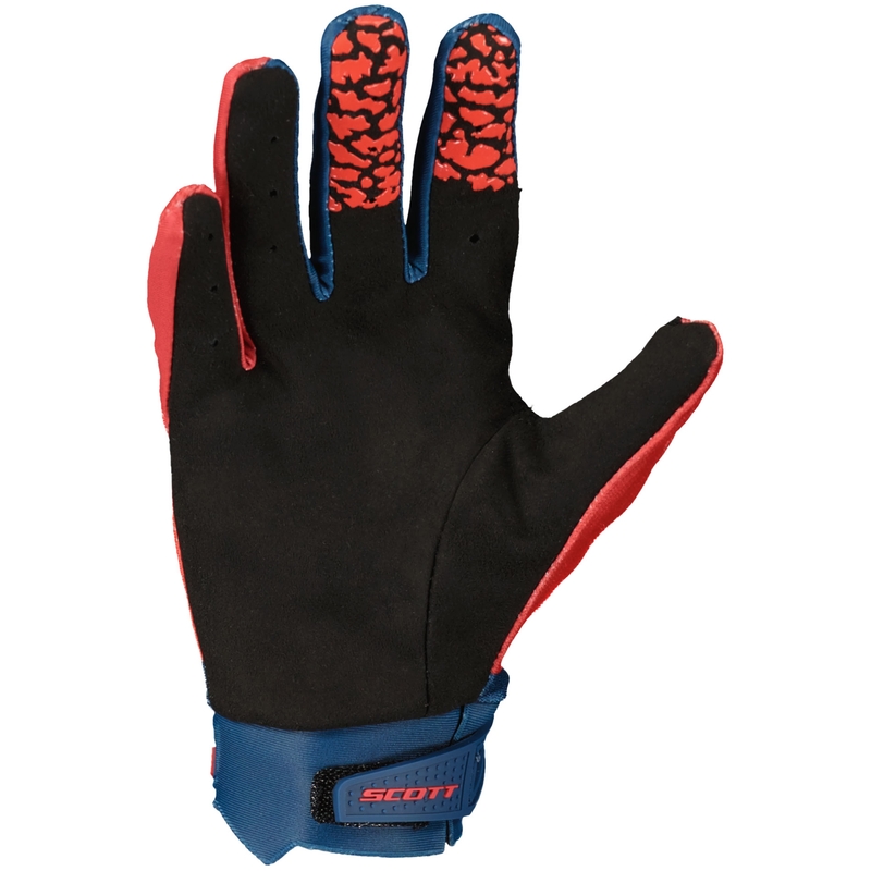 Kinder motorcrosshandschoenen SCOTT EVO TRACK blauw-neon rood