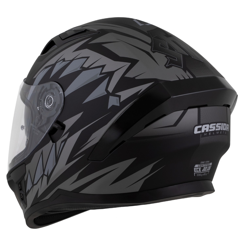 Integraalhelm Cassida Orbit Strix mat zwart-grijs