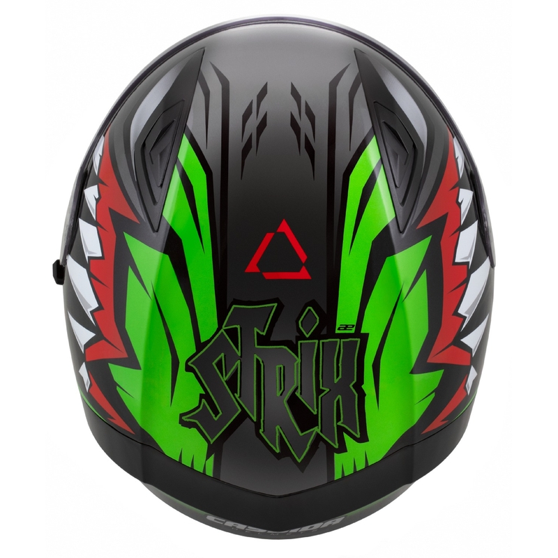 Integraalhelm Cassida Orbit Strix rood-groen-grijs-wit-zwart