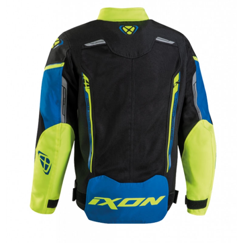Kinder motorjack IXON Striker Air Zwart-Blauw-Geel