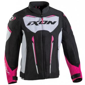 Kinder motorjack IXON Striker Air zwart-wit-roze