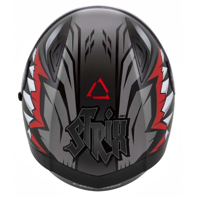Integraalhelm Cassida Orbit Strix rood-grijs-wit-zwart