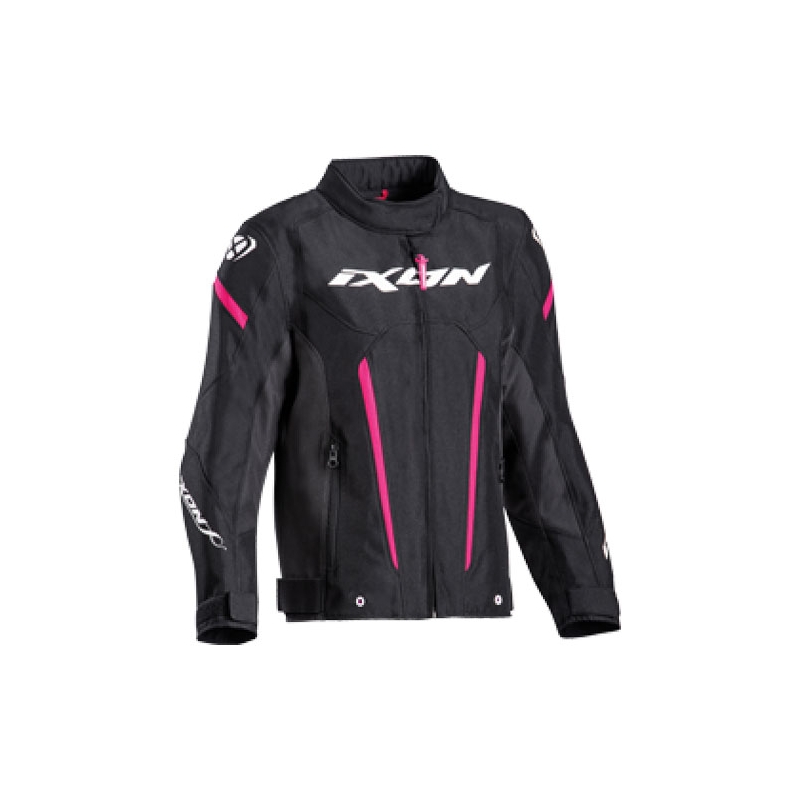 Kinder motorjas IXON Striker zwart en roze