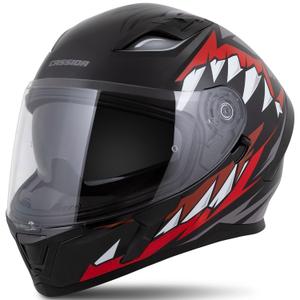 Integraalhelm Cassida Orbit Strix rood-grijs-wit-zwart