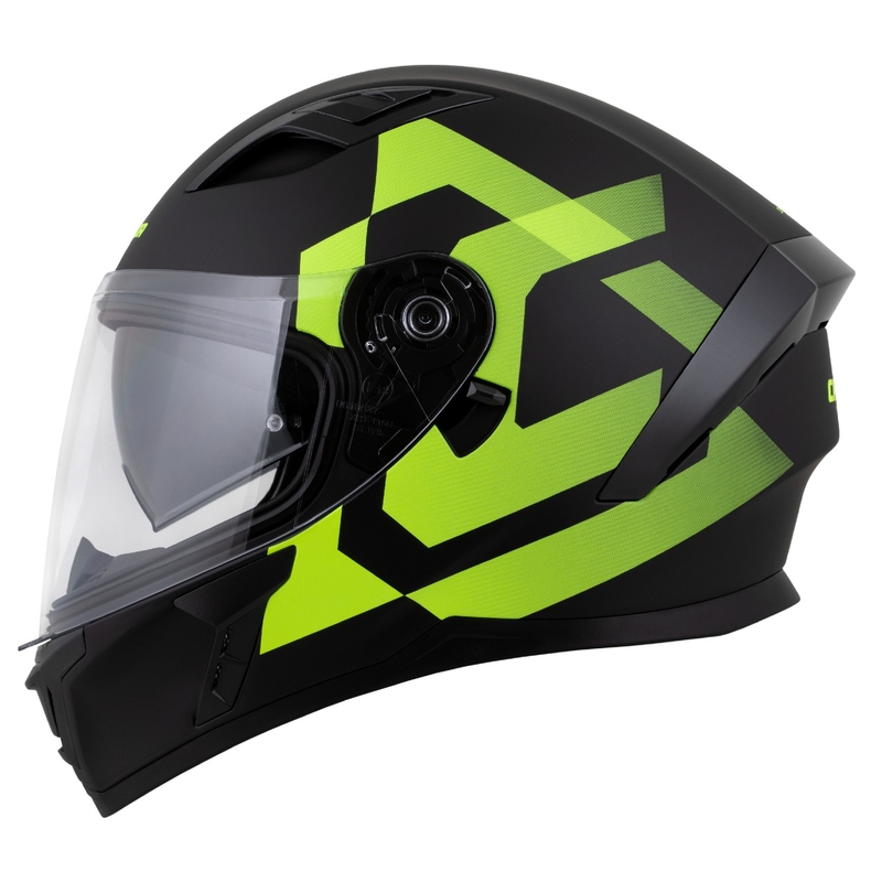 Integraalhelm Cassida Orbit Grind matzwart-fluogeel