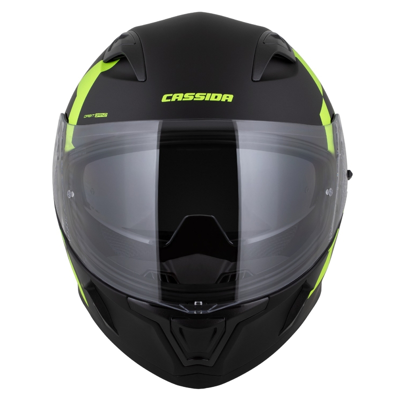 Integraalhelm Cassida Orbit Grind matzwart-fluogeel