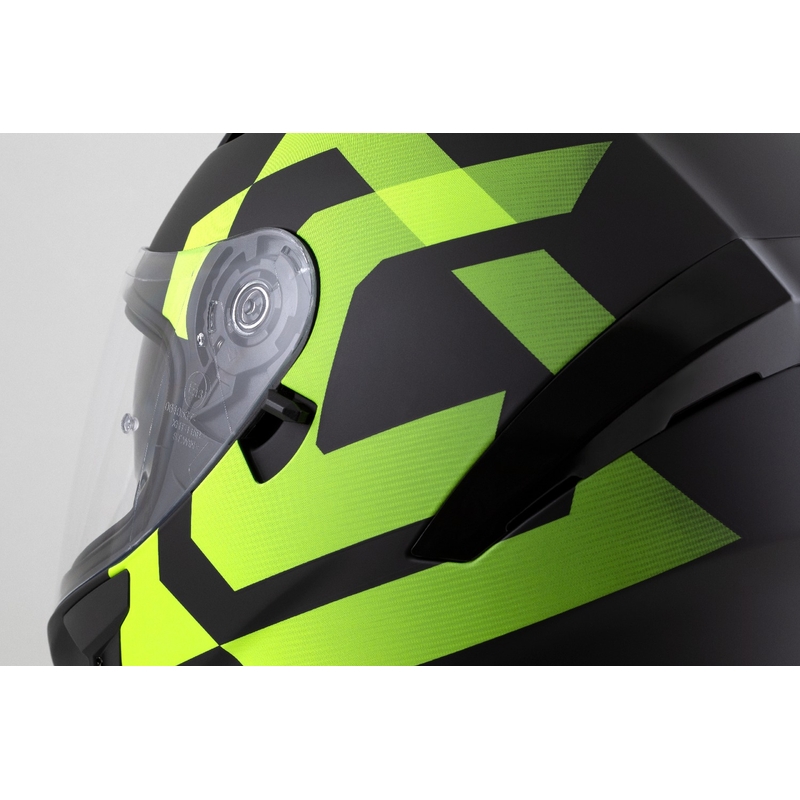 Integraalhelm Cassida Orbit Grind matzwart-fluogeel