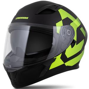 Integraalhelm Cassida Orbit Grind matzwart-fluogeel