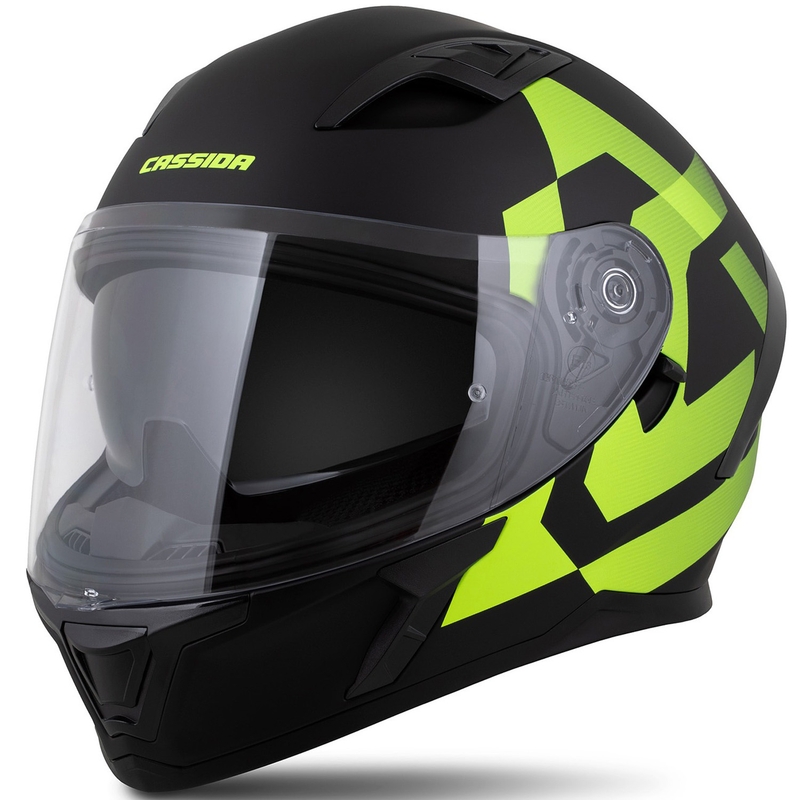 Integraalhelm Cassida Orbit Grind matzwart-fluogeel
