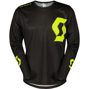 Motorcross Trui SCOTT Compete zwart-fluo geel
