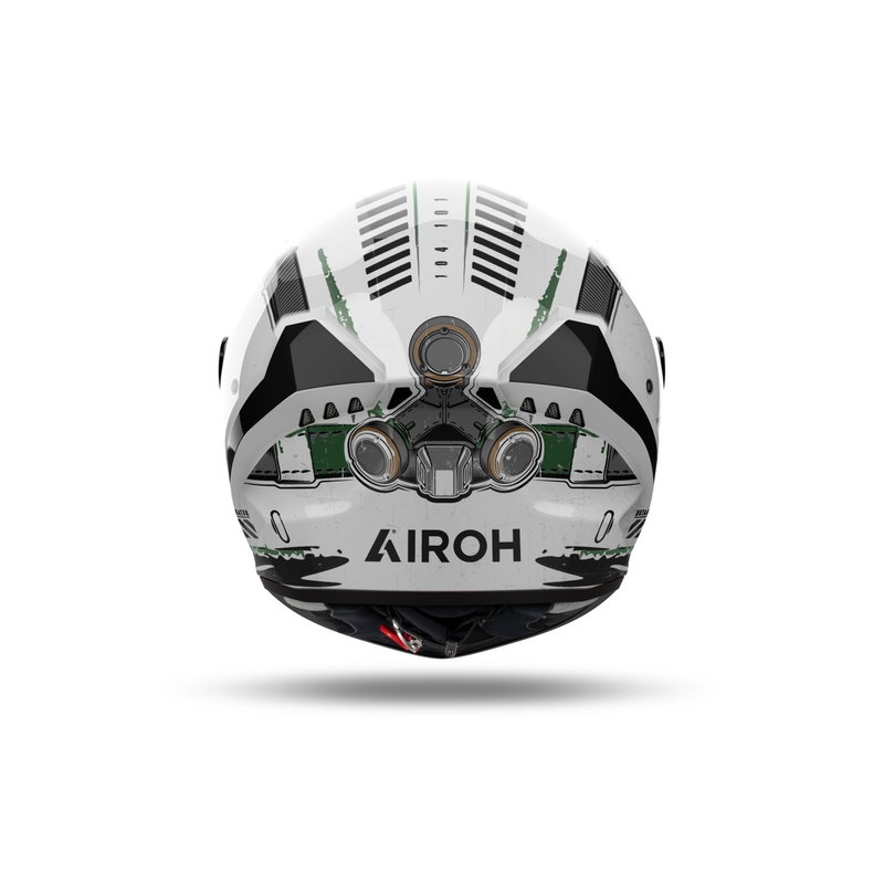 Integraal motorhelm Airoh CONNOR Alligator glanzend wit-groen