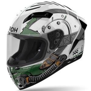 Integraal motorhelm Airoh CONNOR Alligator glanzend wit-groen