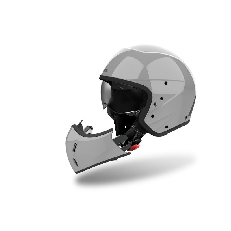 Modulaire motorhelm Airoh J110 Kleur Glanzend Cement Grijs