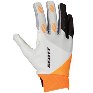 Motorcross handschoenen SCOTT EVO RACE wit-oranje