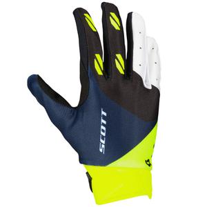 Motorcross handschoenen SCOTT EVO RACE paars-blauw-fluo geel