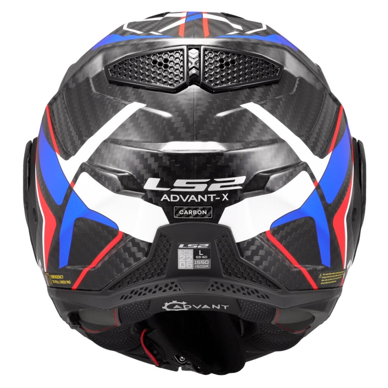 Opklapbare motorhelm LS2 FF901 Advant X C Future II wit-blauw