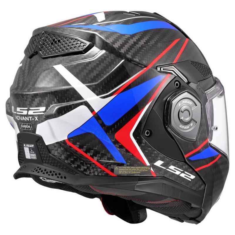 Opklapbare motorhelm LS2 FF901 Advant X C Future II wit-blauw