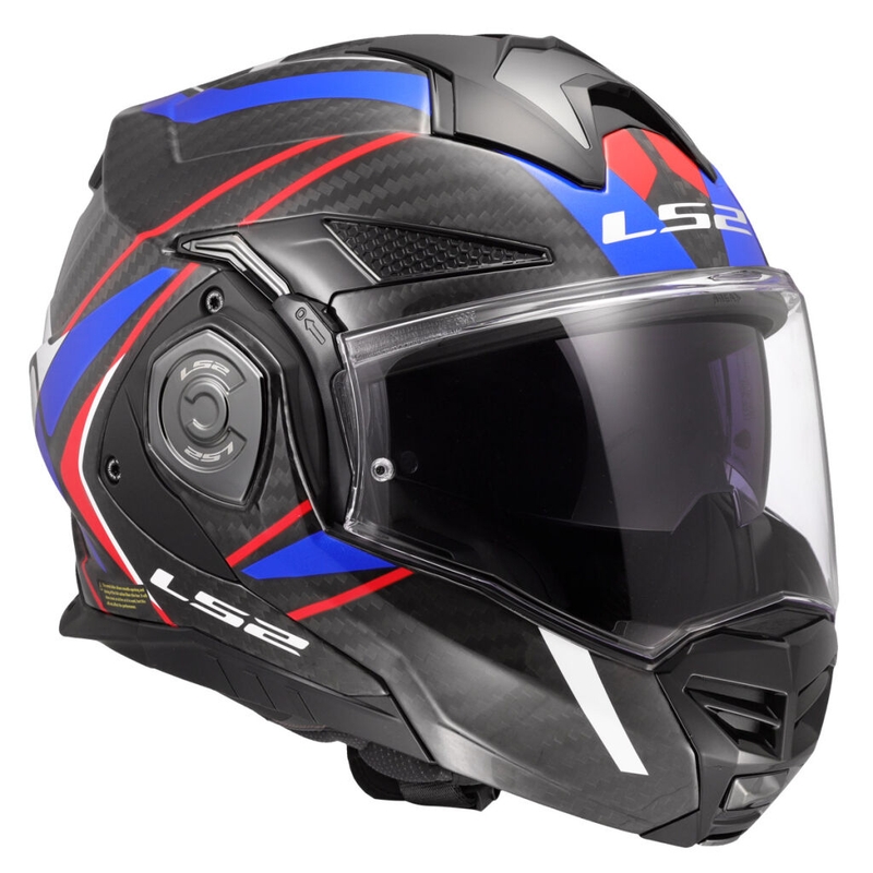 Opklapbare motorhelm LS2 FF901 Advant X C Future II wit-blauw