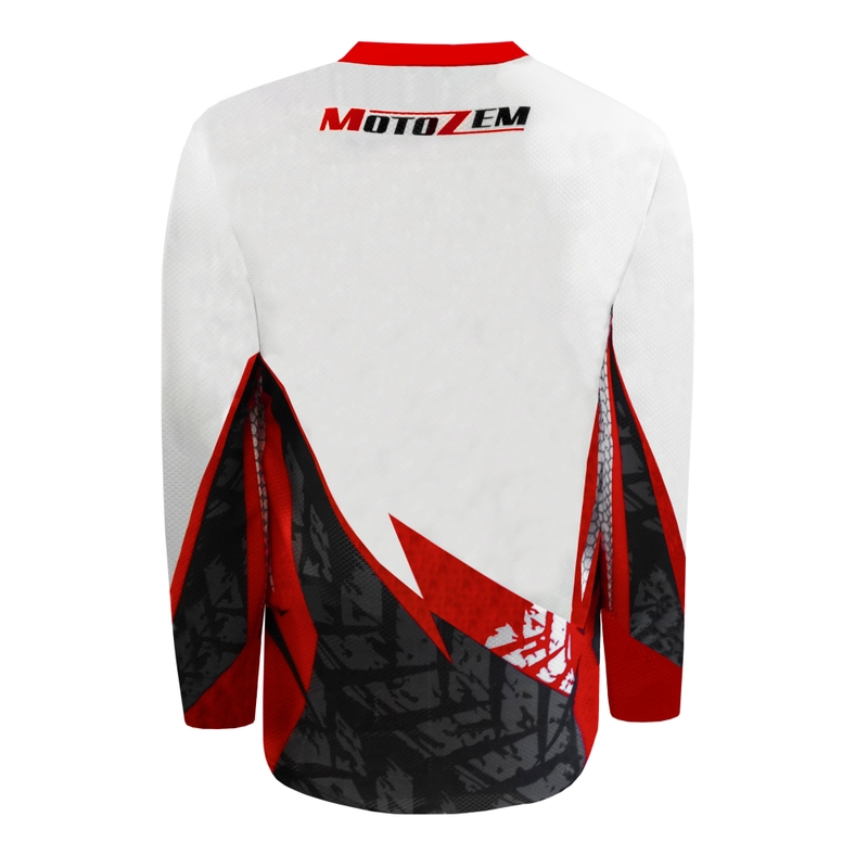 Crossshirt MotoZem wit-zwart-rood