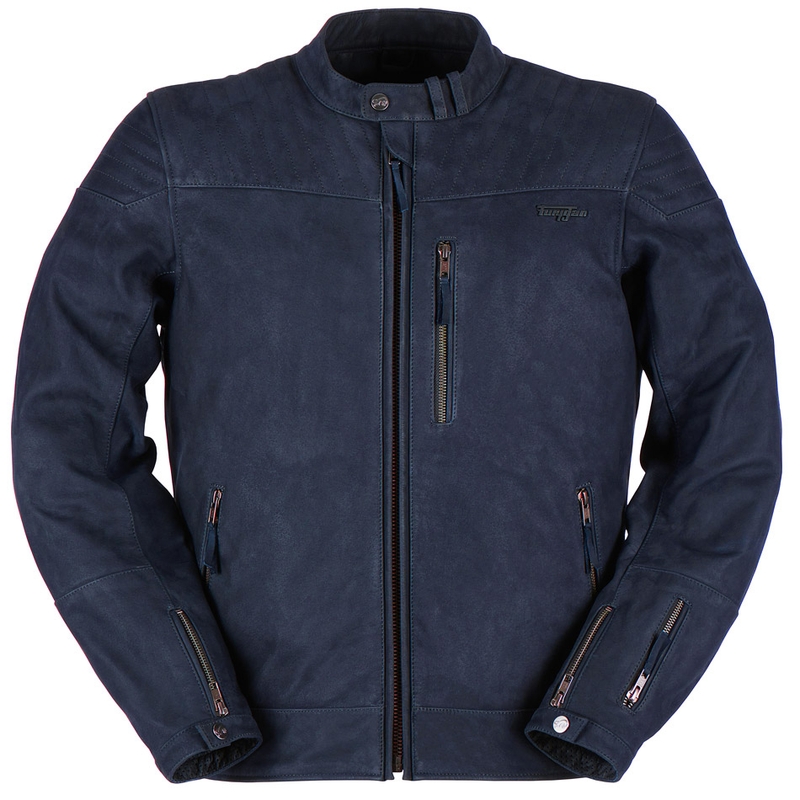 Leren jas Furygan Clint Evo blauw