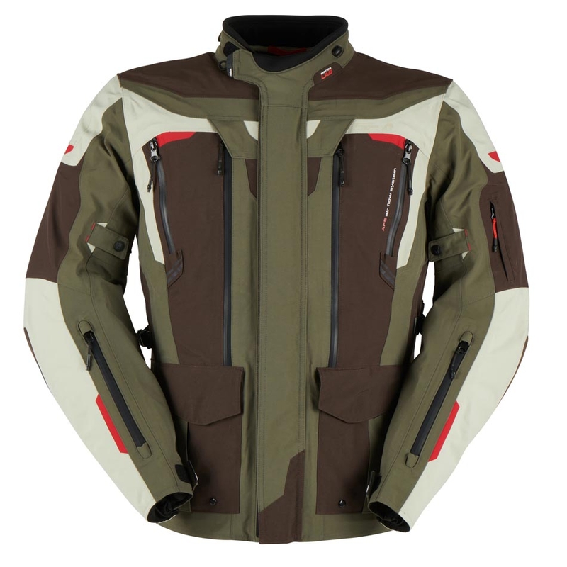 Furygan Voyager groen-bruin-beige motorjas uitverkoop