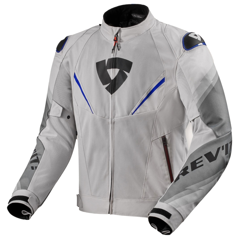 Revit Quantum 3 Air motorjas zilver-blauw