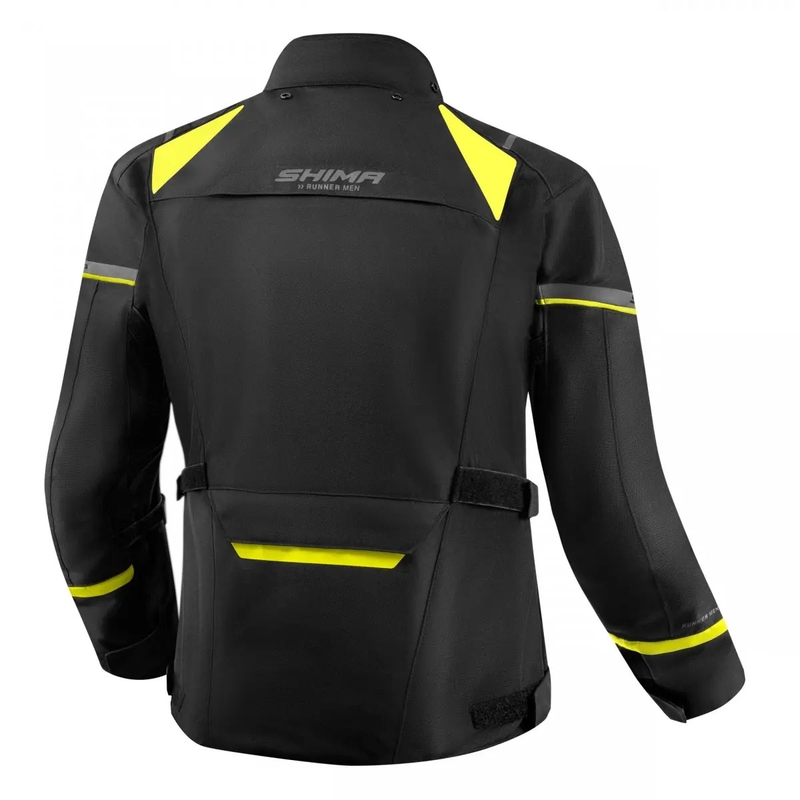 Motorjas Shima Runner zwart-fluogeel