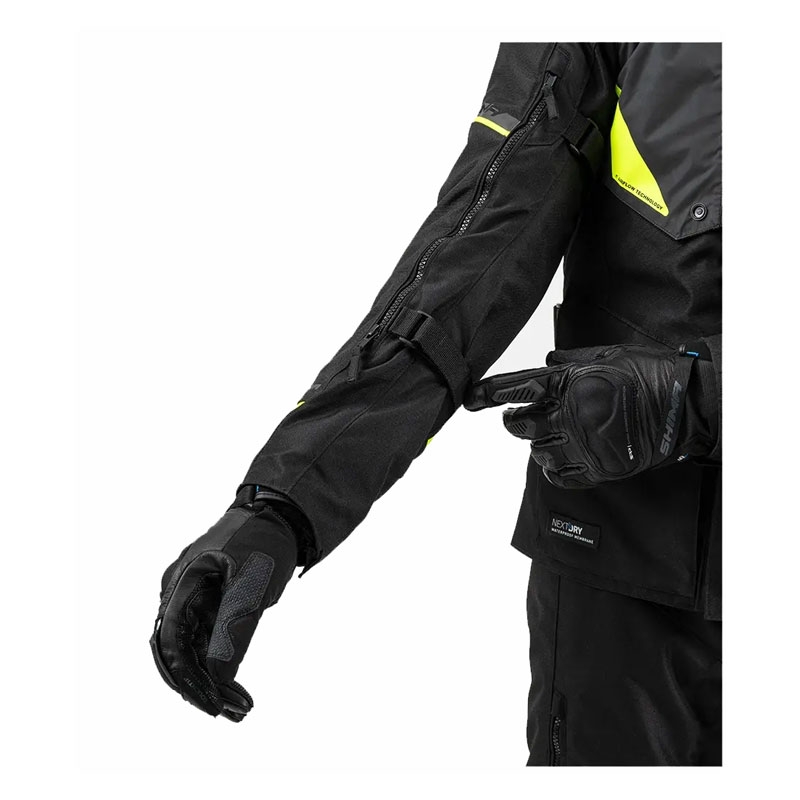 Motorjas Shima Runner zwart-fluogeel