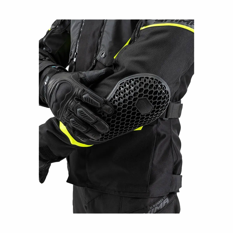 Motorjas Shima Runner zwart-fluogeel