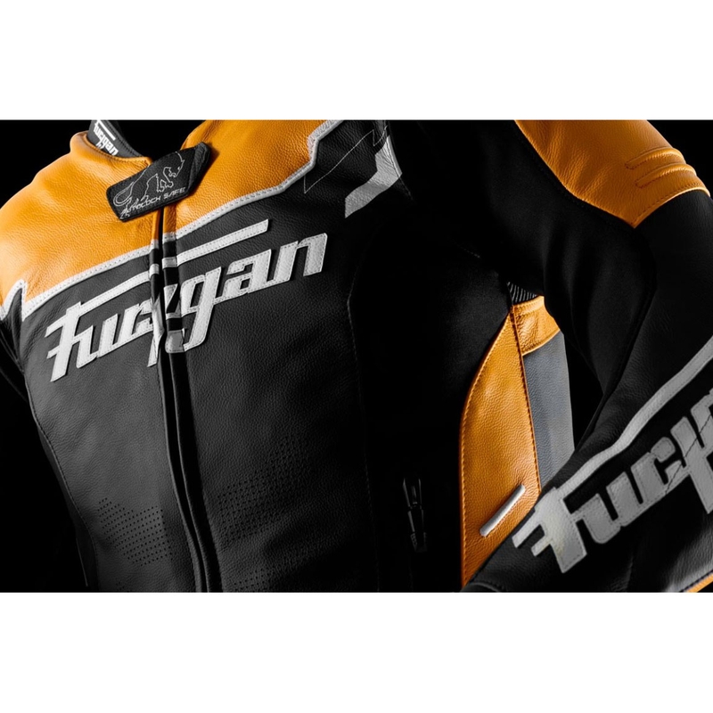 Furygan Signature 55 zwart met geel leren motorjack