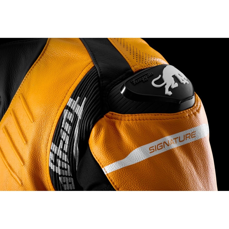 Furygan Signature 55 zwart met geel leren motorjack