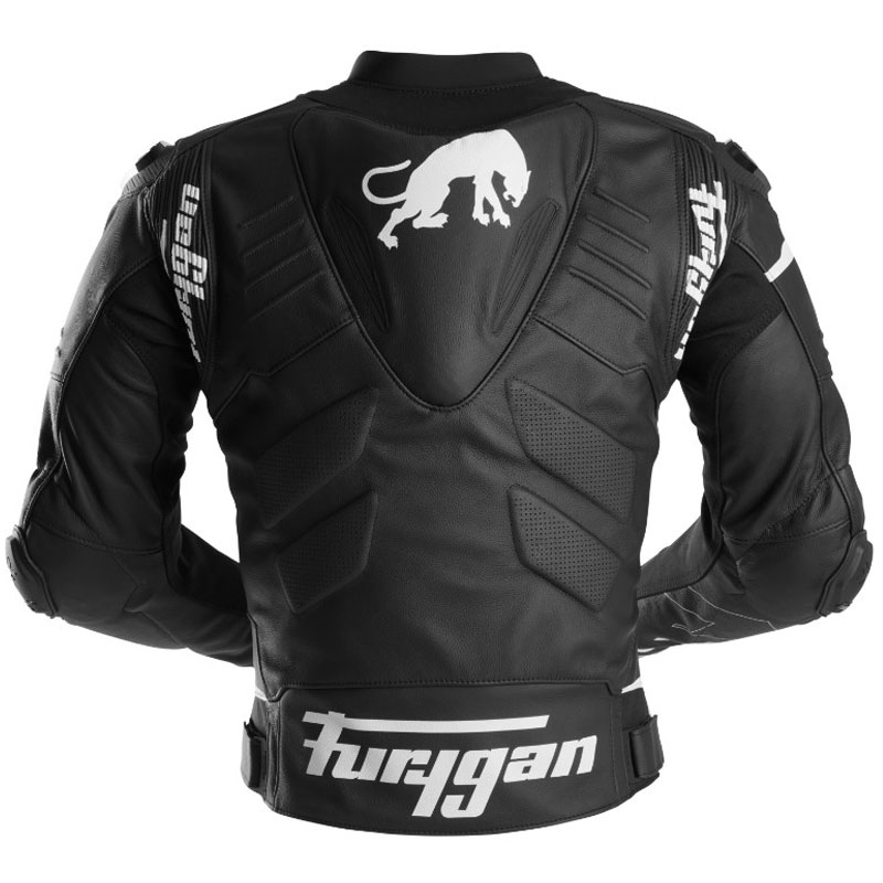 Furygan Sirius zwart-wit leren motorjack