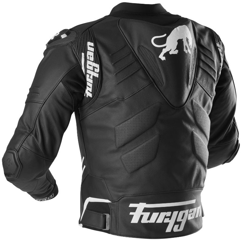 Furygan Sirius zwart-wit leren motorjack