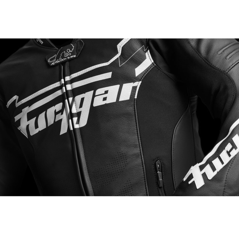 Furygan Sirius zwart-wit leren motorjack