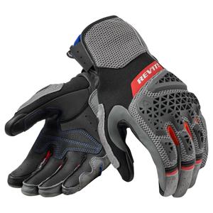 Motorhandschoenen Revit Sand 5 grijs-rood