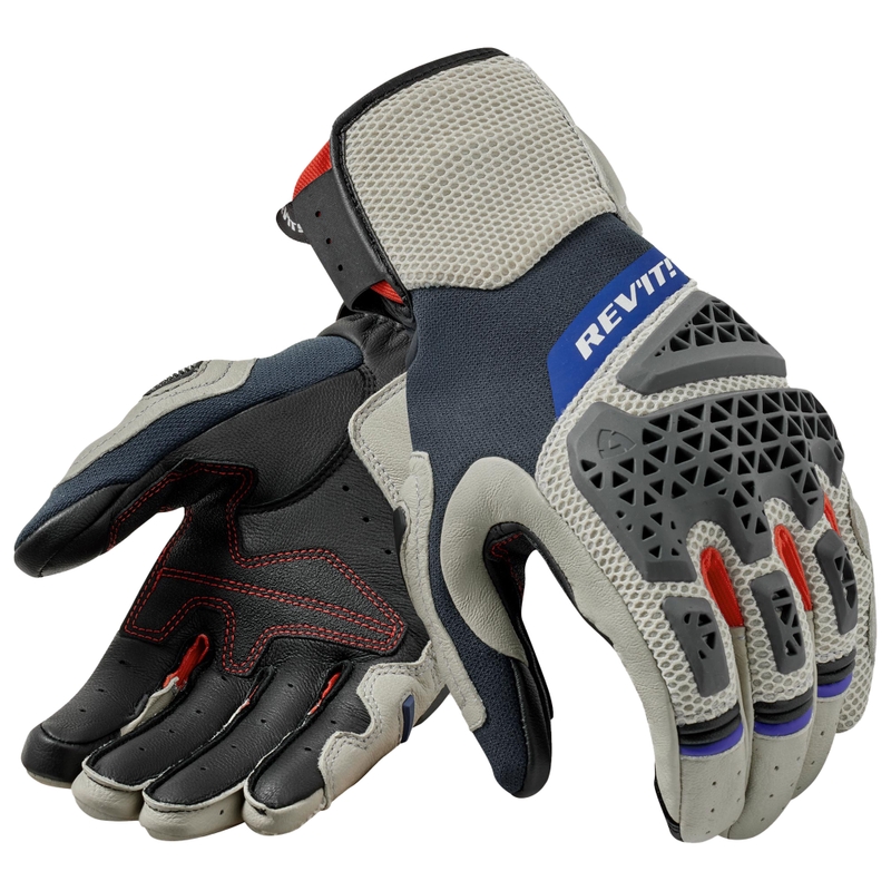 Revit Sand 5 motorhandschoenen zilver-rood