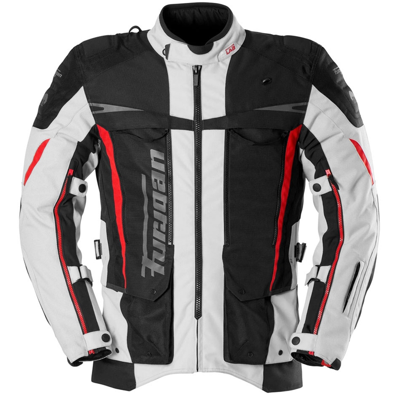 Furygan Montroc Kevlar® Primaloft® 3IN1+ motorjas zwart-beige-rood
