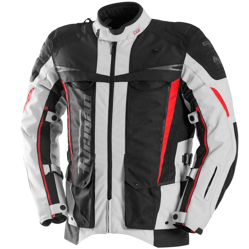 Furygan Montroc Kevlar® Primaloft® 3IN1+ motorjas zwart-beige-rood
