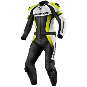Shima STR zwart-wit-fluo gele motoroverall uitverkoop