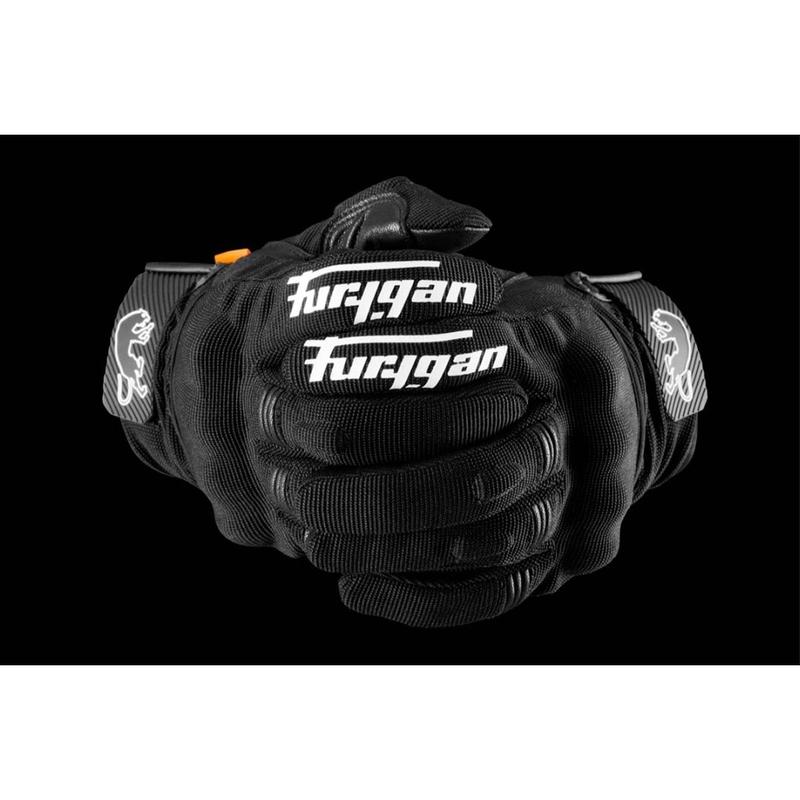 Motorhandschoenen Furygan Jet D3O Evo zwart-wit